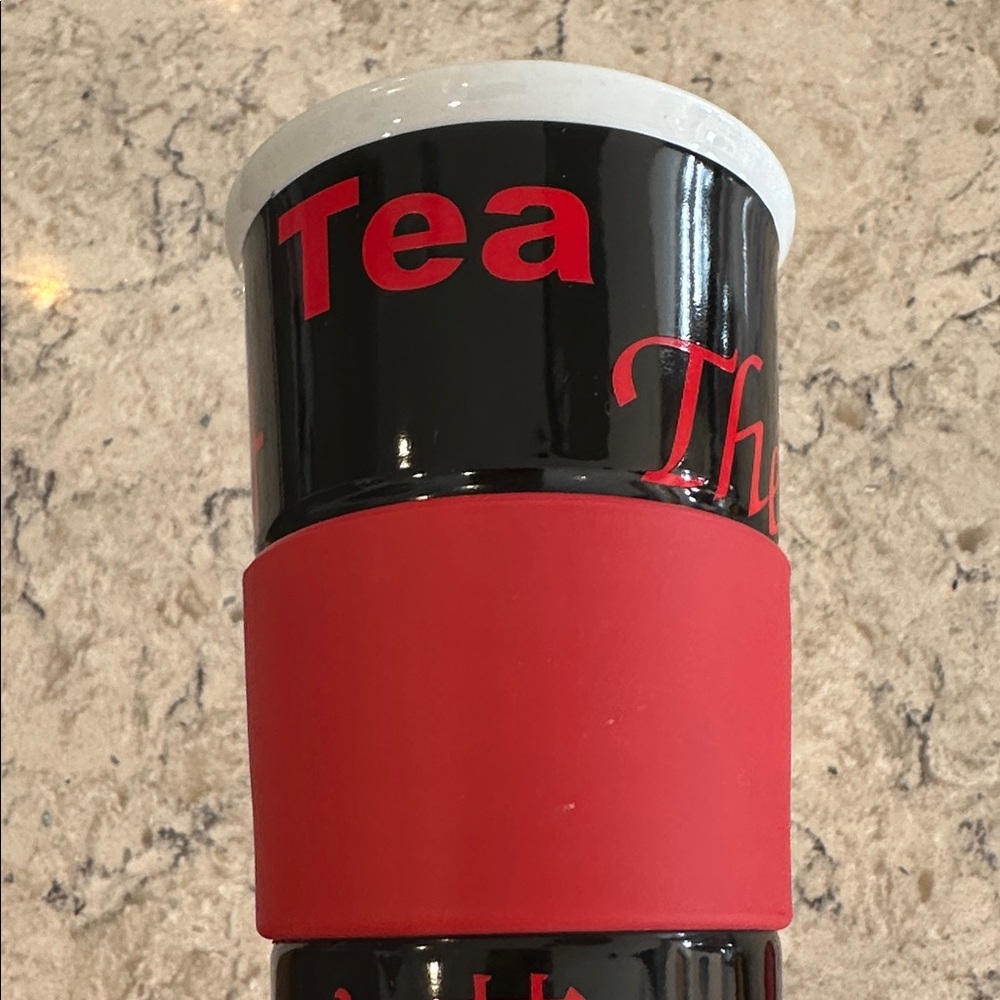 World Market Ceramic "Tea" 16 OZ Travel Tumbler - Picture 6 of 9